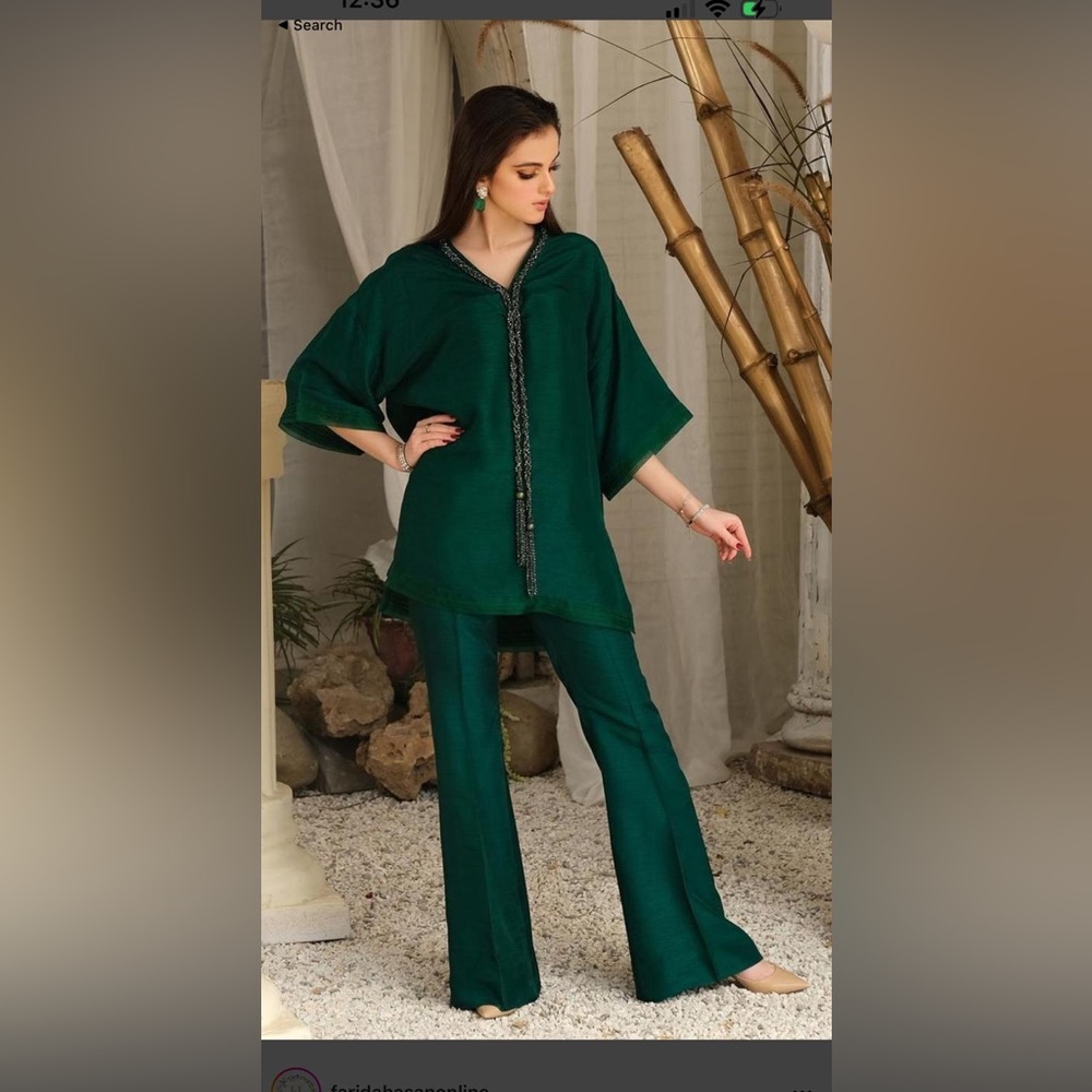 Emerald with pants Pakistani dresses/ outfit